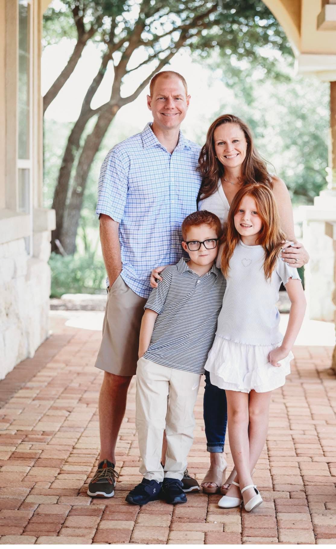 Crystal, Campella's founder, with her family